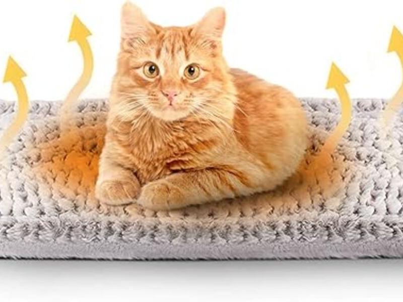 Pet Bed - Self Heating Thermal Pads - Calming Mat Blanket for Indoors & Outdoors - Suited to Household Animals - Plush, Washable, Non-Electric & Noiseless Heat Pad (70 x 47cm) 0