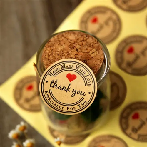 Handmade with Love Specially For You Stickers Order Professional Stickers Small Business Labels Envelop Seal Homemade Hand Made Stickers 5