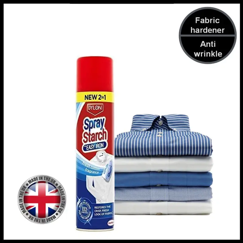 3 X Dylon 2-in-1 Starch Spray with Easy Iron 300ml, Ironing Aid That Restores Look of Fabric and Helps Remove Creases 5