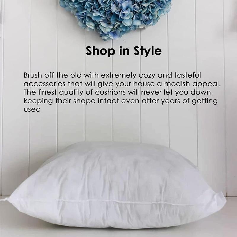 Iyan Soft Furnishing Cushion Pad Inner Pack of 4 - Plump Inserts Virgin Hollowfiber for Comfortable Seating 4