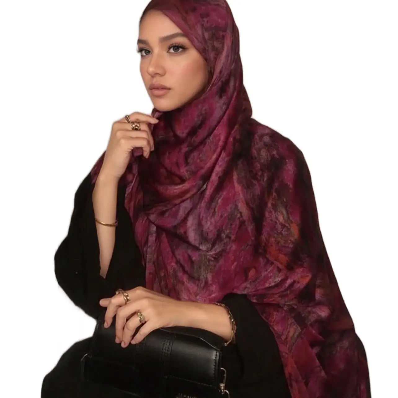 Luxe Modal Ombre Marble Hijab - Women's Hijab