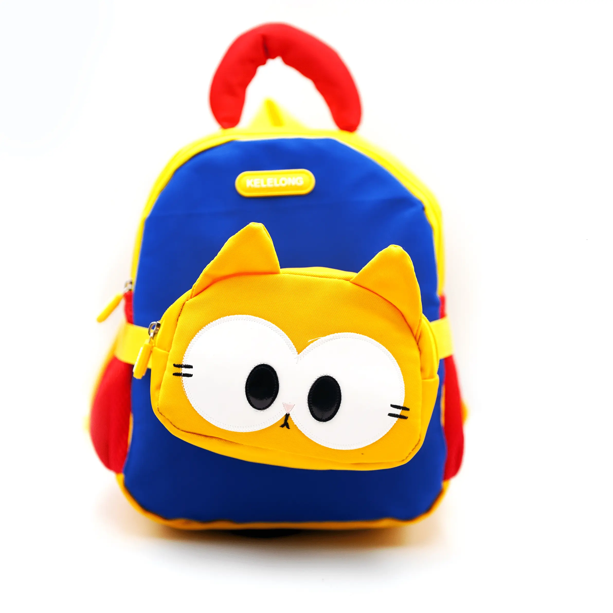 Cute Cat Blue & Yellow Kitty Pocket Bag – 2-in-1 Adjustable Strap for Kids & Girls, Adorable Cute Cat Design with Detachable Pouch, Lightweight, Durable & Perfect for Everyday Use. Ideal for Carrying Toys, Snacks & Essentials. Stylish & Comfy Shoulder Bag