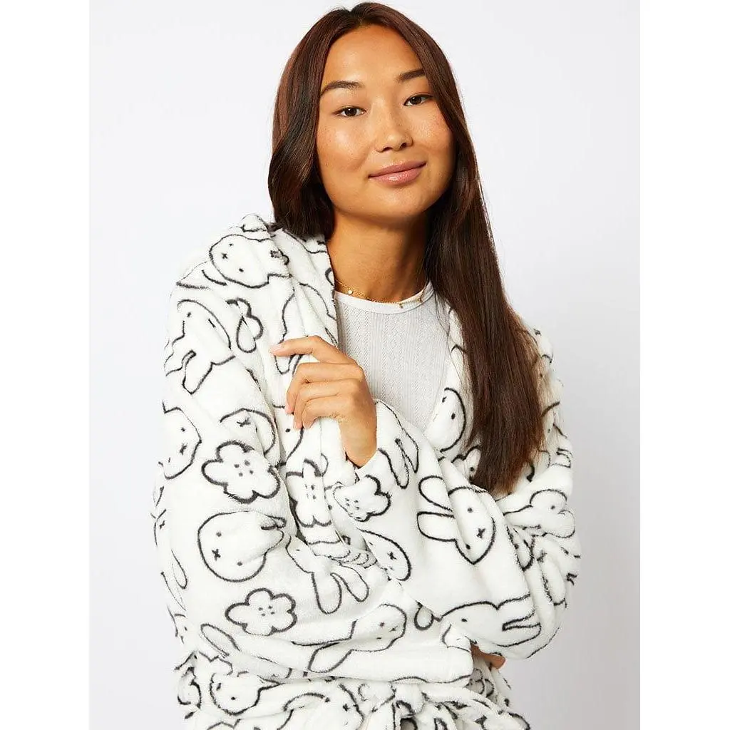 Miffy x Skinnydip Dressing Gown in White