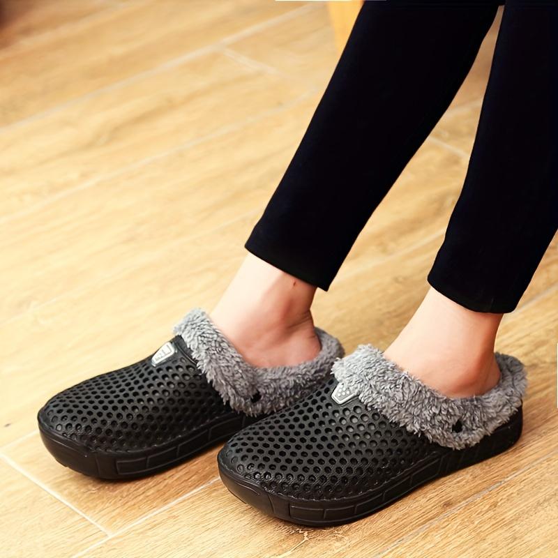 Women's Winter Warm Clogs With Fleece Lining, Comfortable & Fashionable Outwear Non-slip Slippers 6