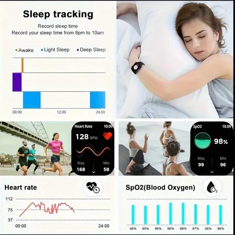 New Model 4.65cm Touch Screen Smart Watch for Men & Women - Make/Receive Calls, Step & Calorie Tracker, Call Info Alert, Multifunction, Wireless Connect For iPhone & For Android Wearable Smartphone Devices 5