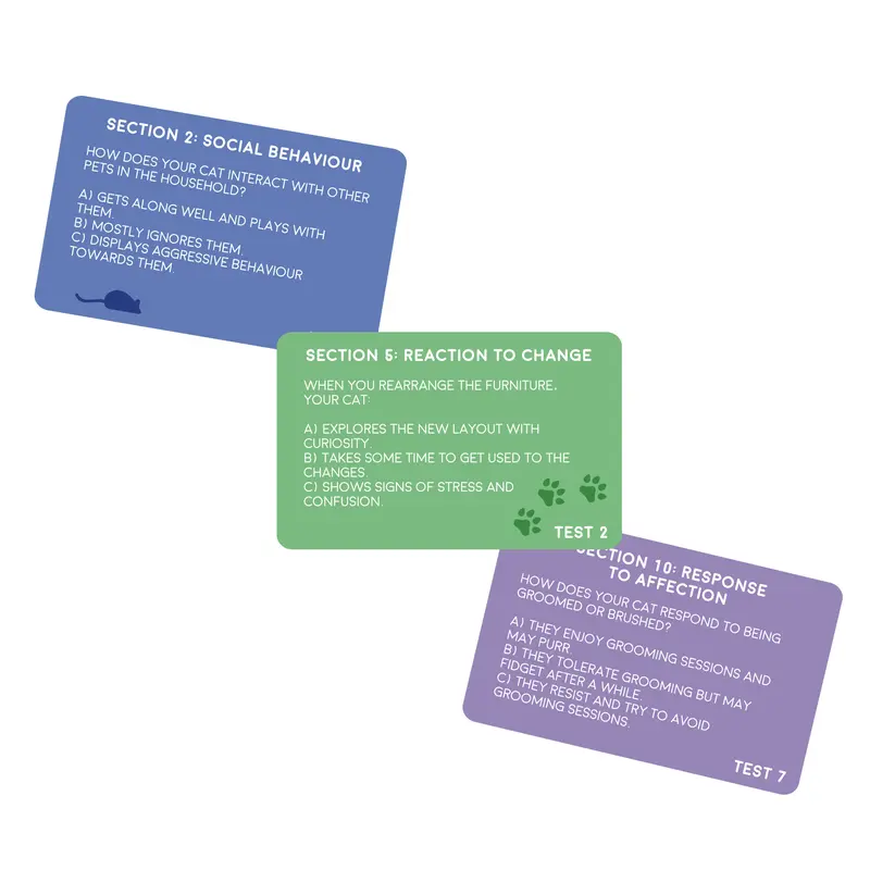 Cat Personality Test Cards - Fun Kitten or Cat Personality Test from Gift Republic 4