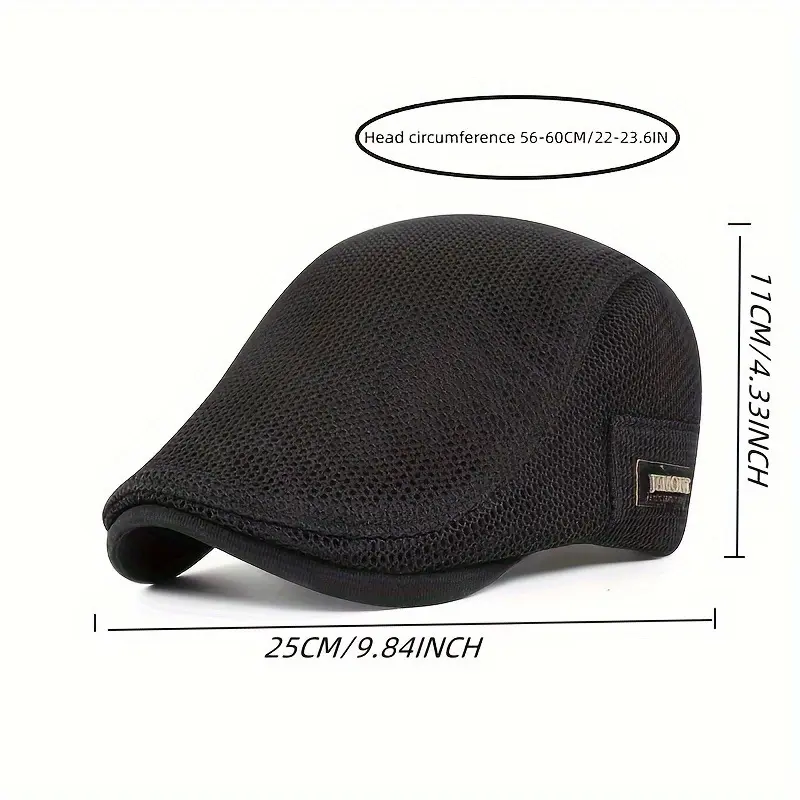 [Durable Weave] Breathable Mesh Beret for Men and Women - Lightweight, Sun Protection, Solid Color, Polyester, Ideal for Easter 2