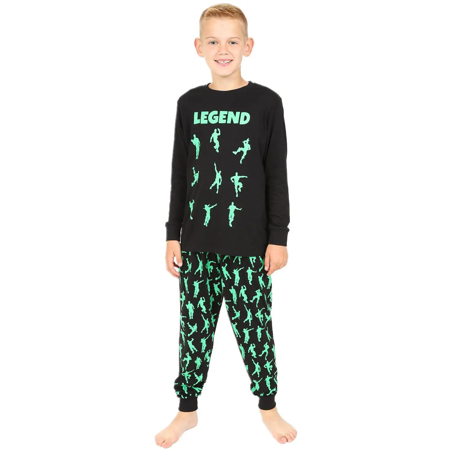 Legend Emote Dance Gaming Green Long Pyjamas