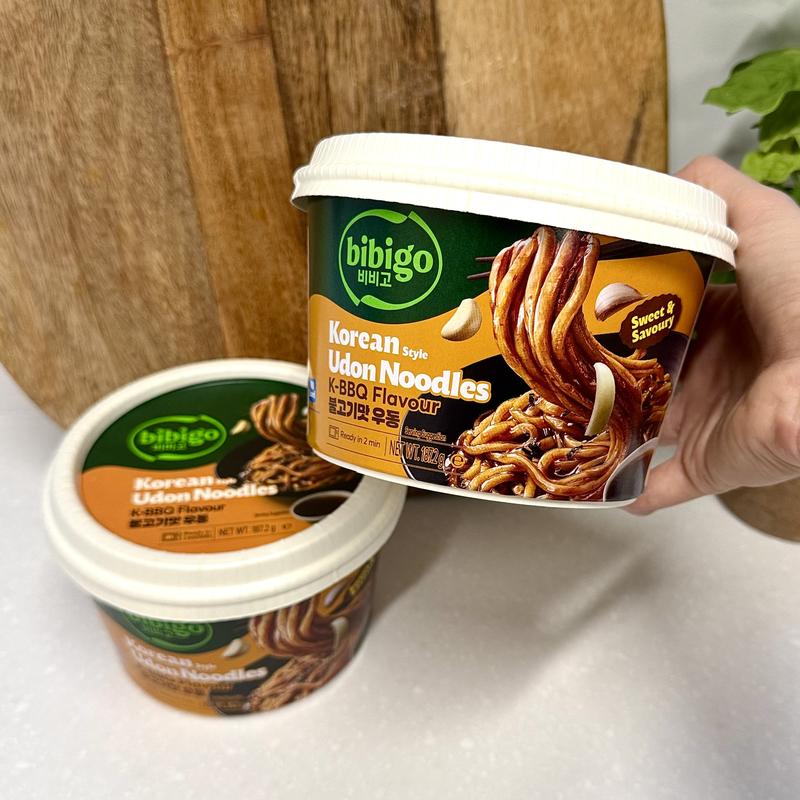 bibigo Udon Noodles KBBQ Flavour, Big Bowl 187g - Korean-Style Udon, Instant Cup Noodles, Instant Food, Ramen Noodle Ramyun 3