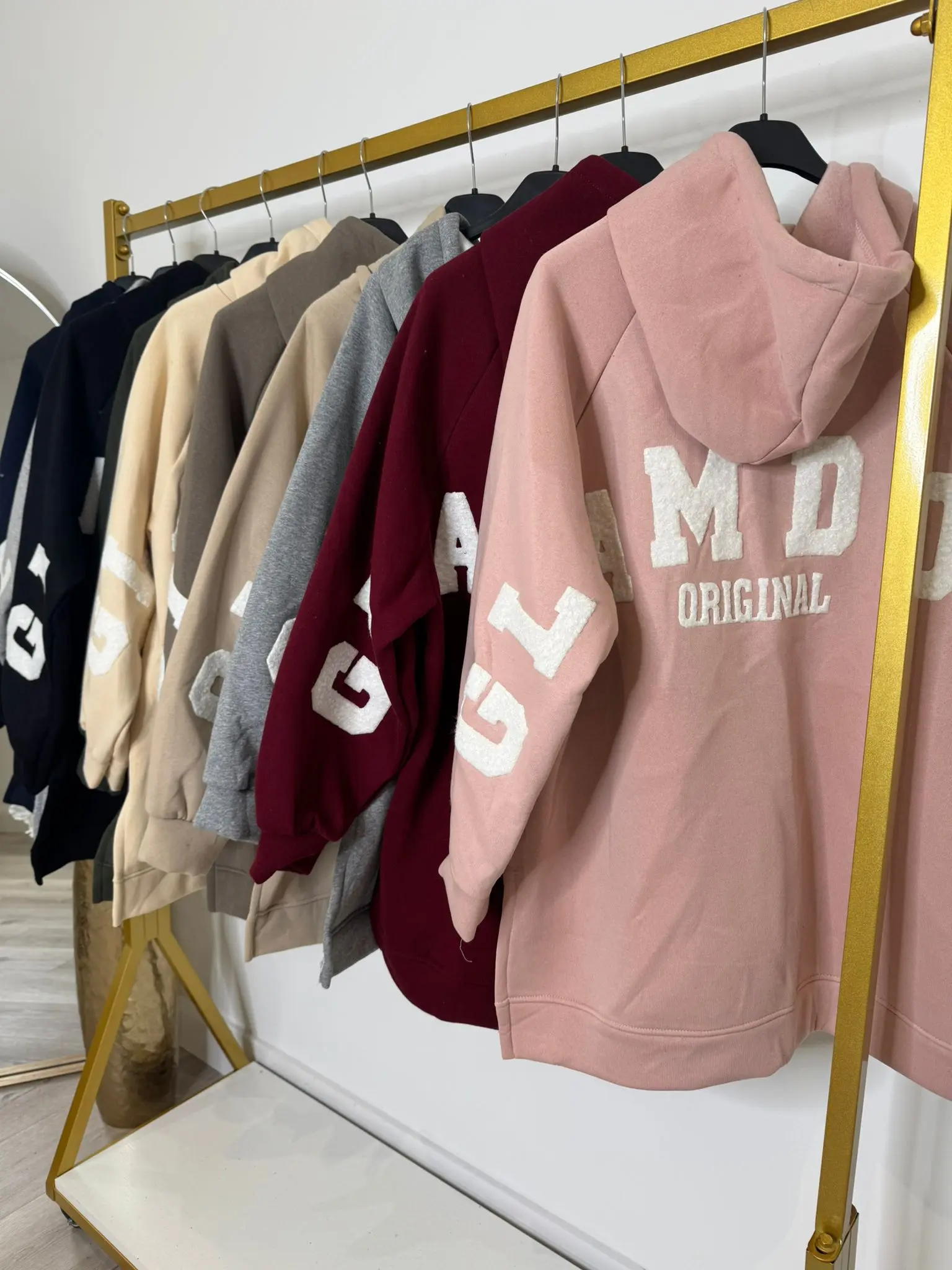 {GLAMDOLL} GLAMDOLL Slogan Detail Fleece Lined Hoodie