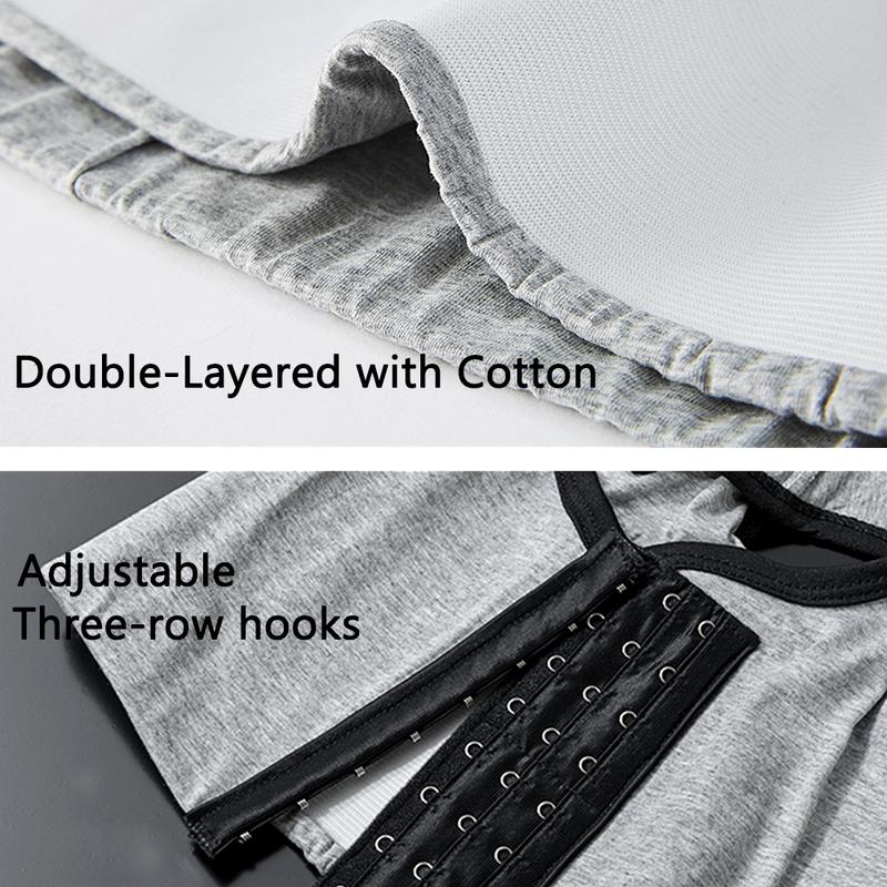 Product Introduction of XUJI Women Tomboy Trans Elastic Chest Binder Breathable Cotton Slim Fit Tank Top 20