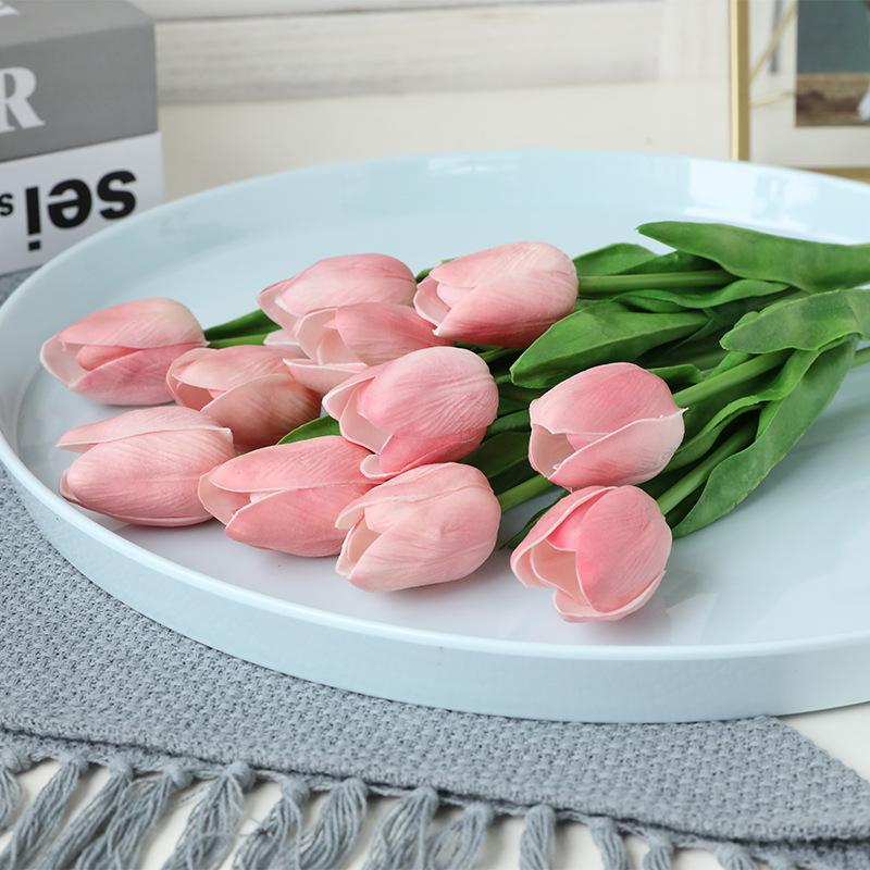 FLW007  Mini  Artificial Tulip Stem in Pink Mix (1 piece) 3
