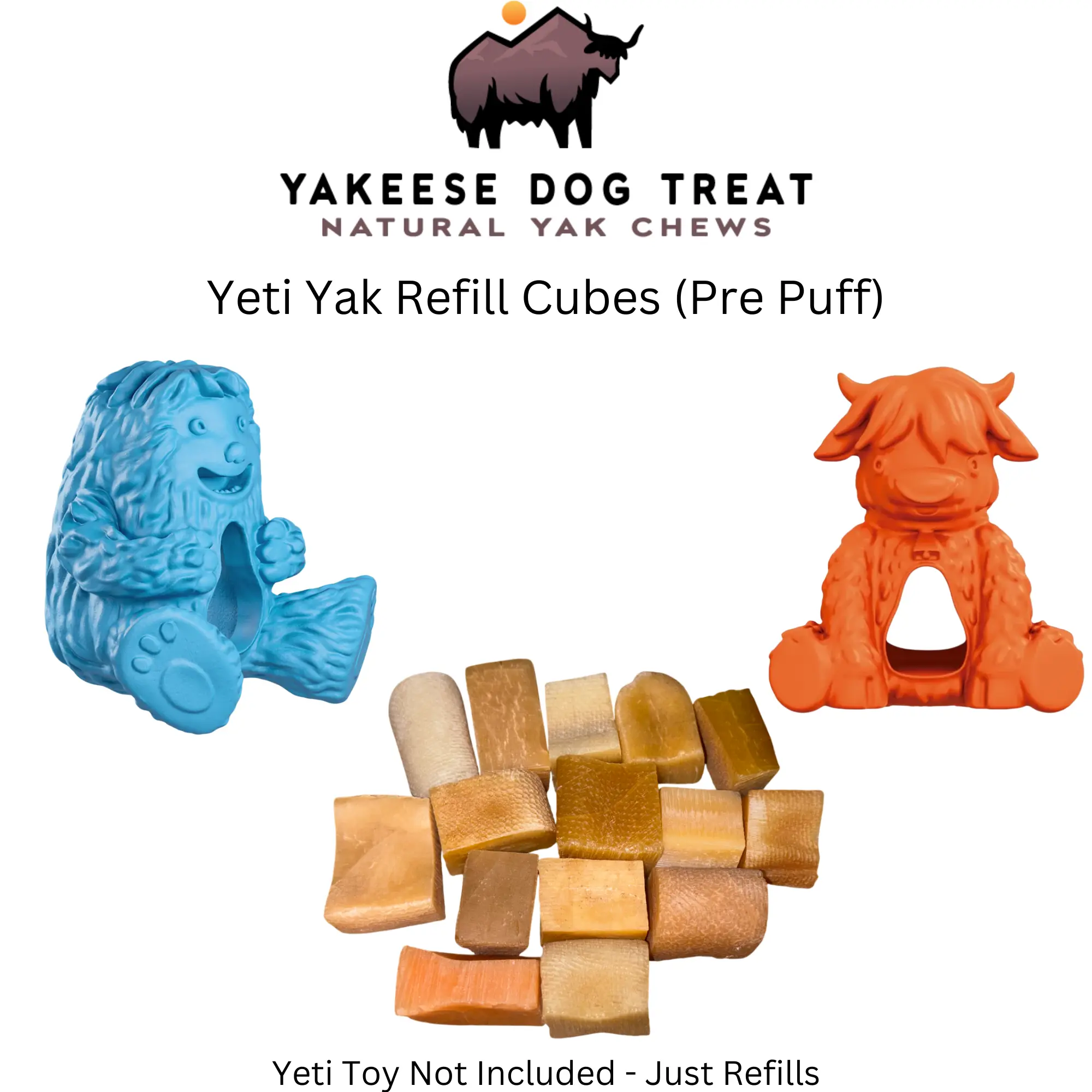 Yakeese - Yeti Yak Chew Refill Pre Puff Nugget Cube Himalayan Yak Cheese Cubes
