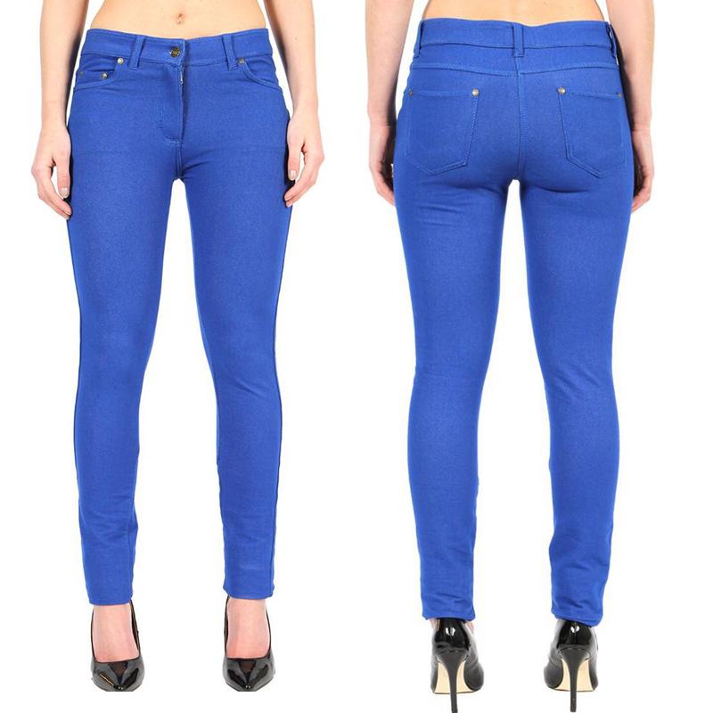 Women's Plain Jeggings Stretchy Skinny Zip Up High Waist Trousers Jeans Pants, Soft Stretchy Comfortable Material- Womenswear Leggings Size 8 to 20 7