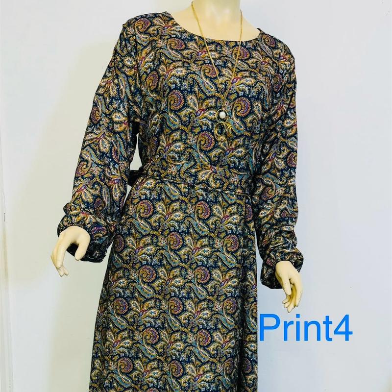 May modesty  floral Chiffon Maxi Dress with Belt, Fully Lined, Size 50-58 - Casual, Womenswear Great quality 1