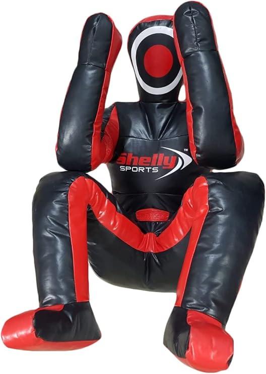 Product Introduction of Shelly MMA Grappling Dummy Self Defense Training Judo Punching Bag Dummy BJJ Wrestling Dummy Sitting Defensive Position Brazilian JIU Jitsu Submission Vinyl Fabric Dummy 170cm UNFILLED 4