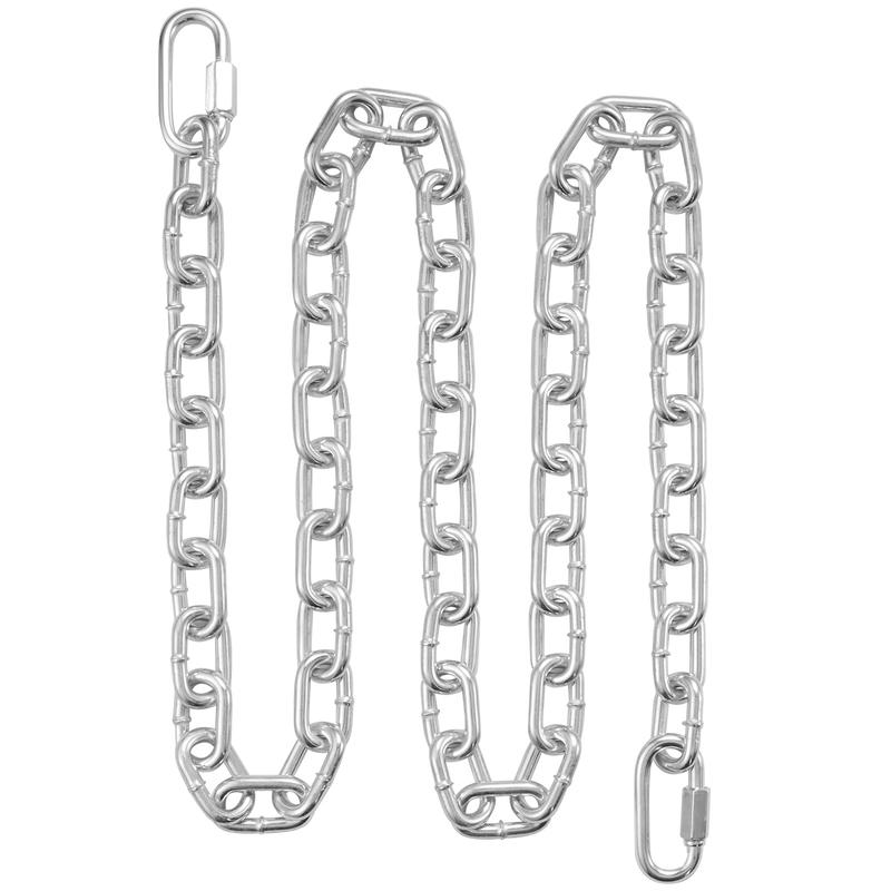 VEVOR Proof Coil Chain, 5/16" x 6', 1980 lbs Safe Working Load, Zinc Plated Proof Tested Coil Chain with Two Quick Links, Galvanized Carbon Steel Link Chain for Towing, Hanging, Camping, Pet Towing 8
