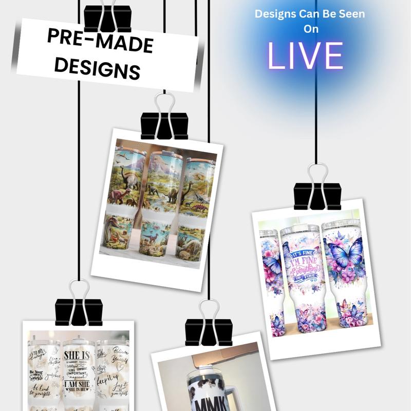 40oz Tumbler Quencher- Pre Made Designs BUY TUMBLERS SEEN ON LIVE handmade 0
