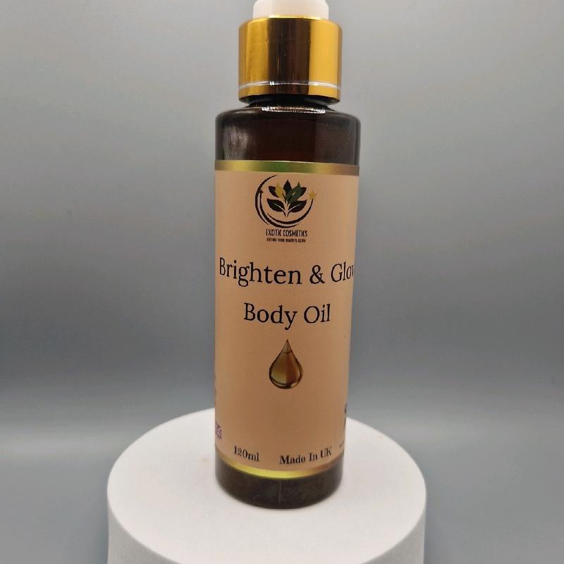 Exotic Cosmetics Brighten and Glow Body Oil Lightweight Aloe Body Care dry 1