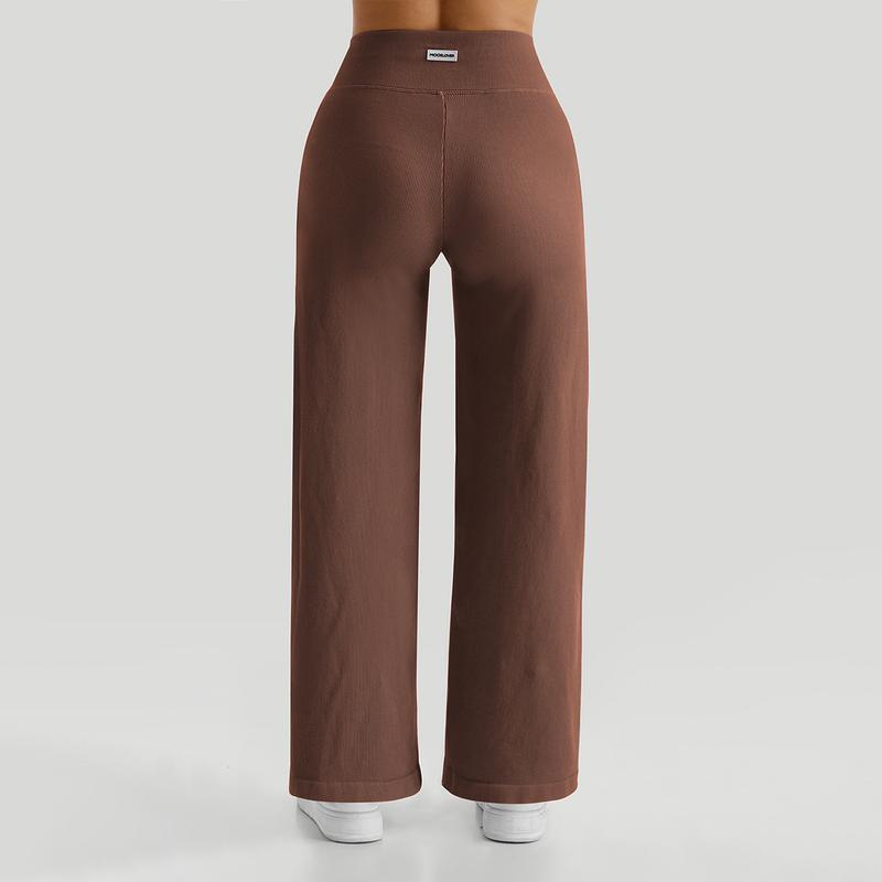 Mooslover UK Women Casual High-Waisted Wide Leg Straight Pants Breathable Trousers 6