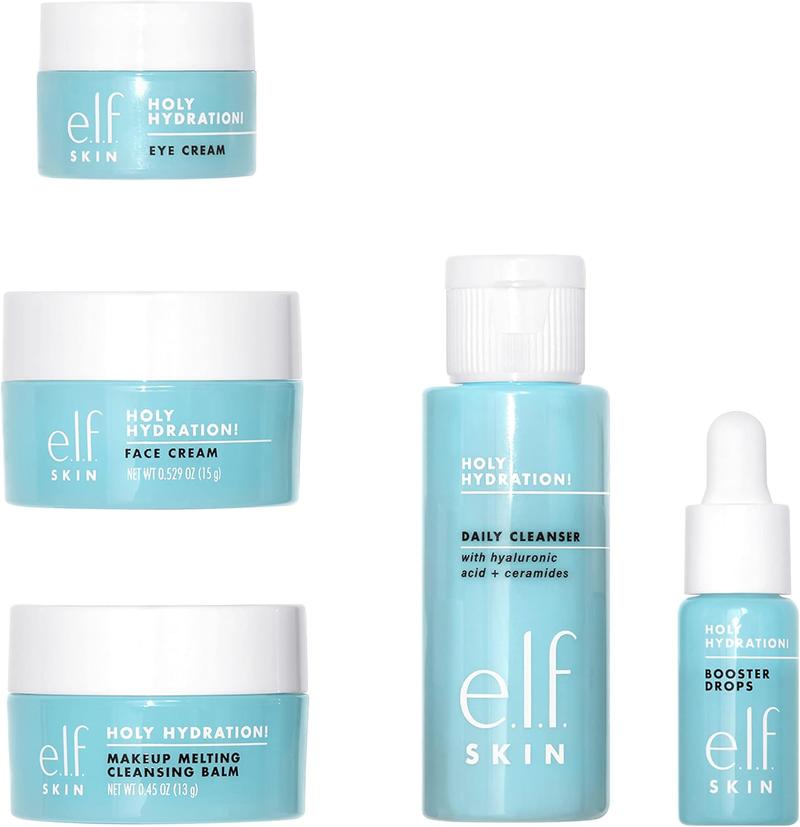 Product Introduction of e.l.f. SKIN Hydrated Ever After Skincare Mini Kit - Cleanser, Makeup Remover, Moisturiser & Eye Cream - Moisturize, Moisture Pack Daily 3