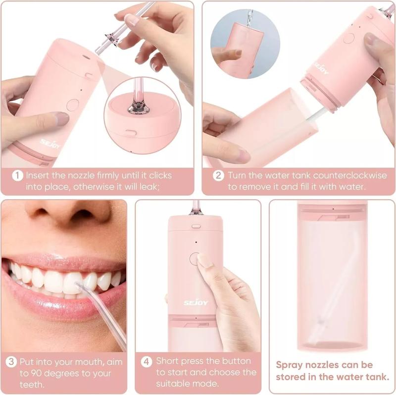 Sejoy Irrigator Dental Mouth Washing Machine Travel Portable Water Flosser Teeth Whitening IPX7 Waterproof Teeth Cleaning Tools 3