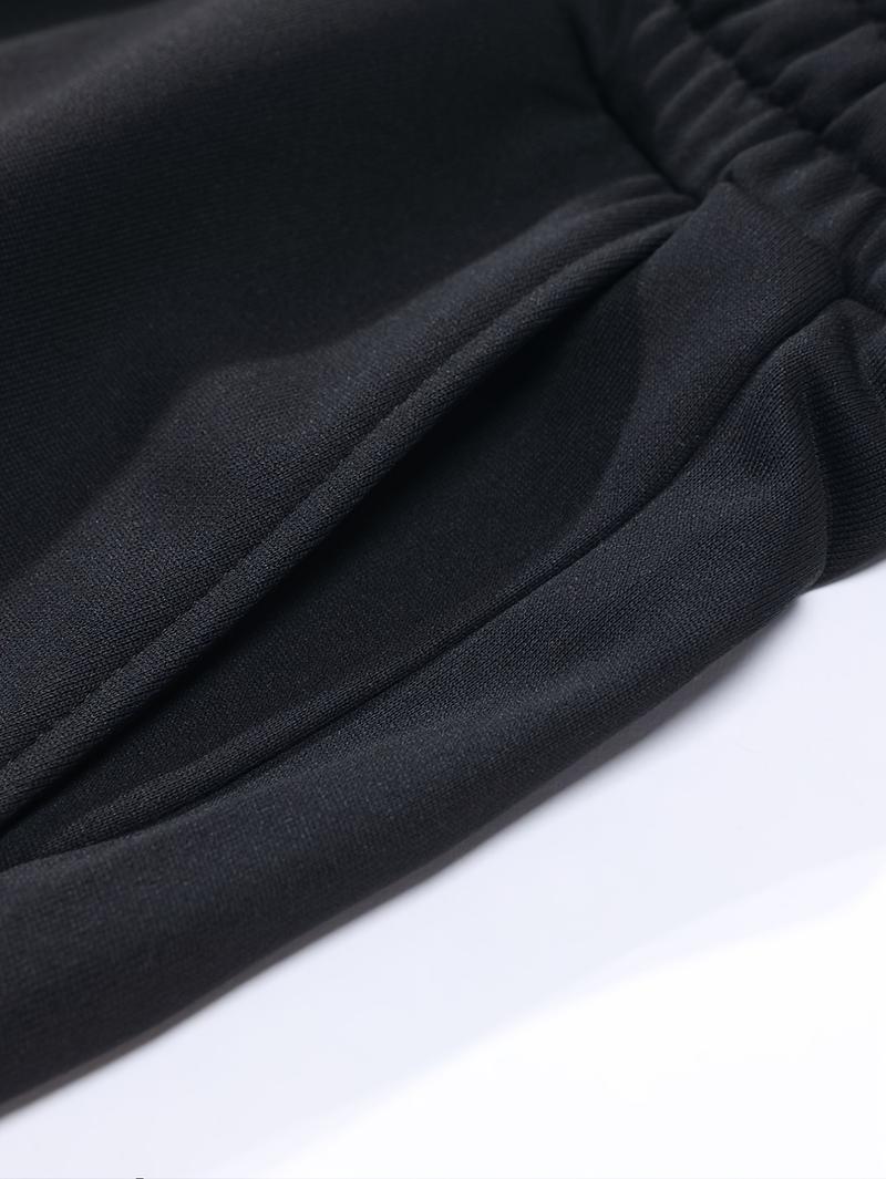 Product Introduction of 1set Polyester Men's Casual Sports Suit, Hooded Sweatshirt and Jogger Pants Set with Elastic Waist, Cuffed Ankles, Pockets, Regular Fit for Outdoor Running and Jogging - Spring/Autumn Collection 10