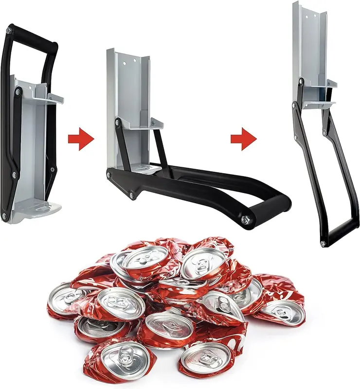 Can Crusher & Bottle Opener | 500ML Heavy Duty 16OZ 2 in 1 Crushes Soda Cans and Beer Cans | Large Beer Tin Can Crusher Wall Mounted Recycling Tool Bottle Opener | Plastic Bottle Crusher Kitchen Stainless Utensils Steel 1