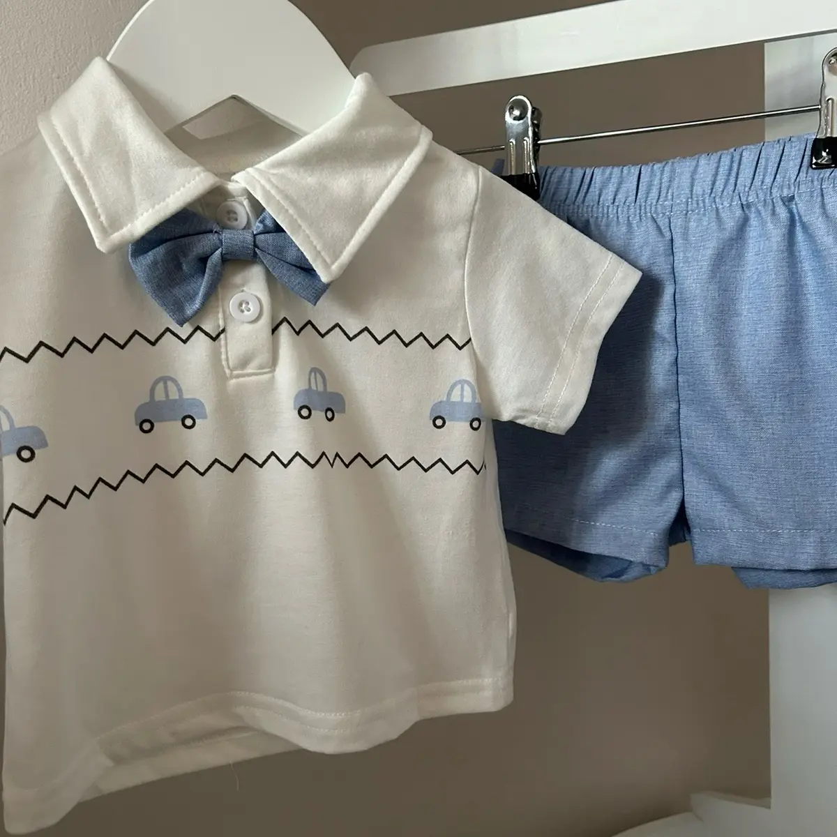 Baby boys blue outfit