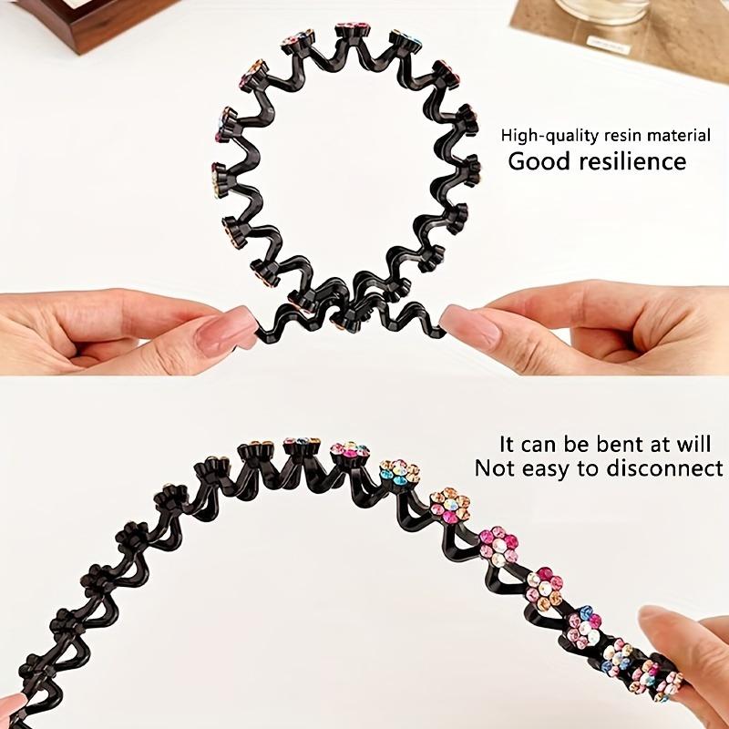 Product Introduction of 1pc/2pcs, Elegant Rhinestone Floral Hair Hoop, Plastic Non-Slip Grip Toothed Headband, Gentle On Hair, Suitable For Women, Daily Use, Face Wash, And Skincare Accessory 0