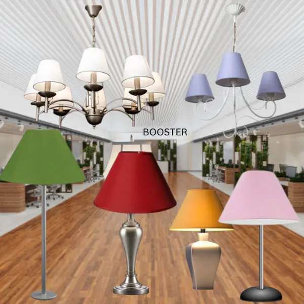 10" Cotton Coolie For Table Lamp & Ceiling Light Shade| Cotton Coolie Lampshade 10" / 25cm - Primrose Yellow, Navy,  Green,  Red, Cream, White or Grey (Navy Blue) livingroom  lighting