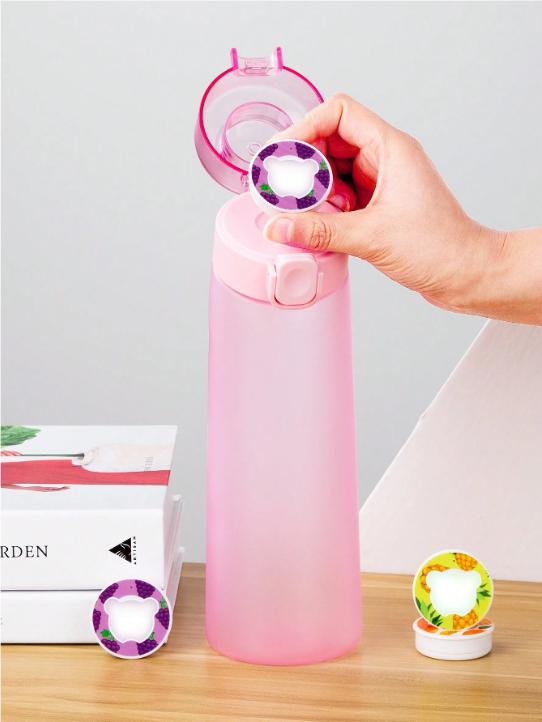 1pc Flavored Water Bottle, Bottle Starter Set, Drinking Bottle With One Random Flavoured Pods Suitable For Gyms, Schools, Flavored Water Bottle Drinkware Tumbler Cup Mug Portable Bottled Washable Reusable 6