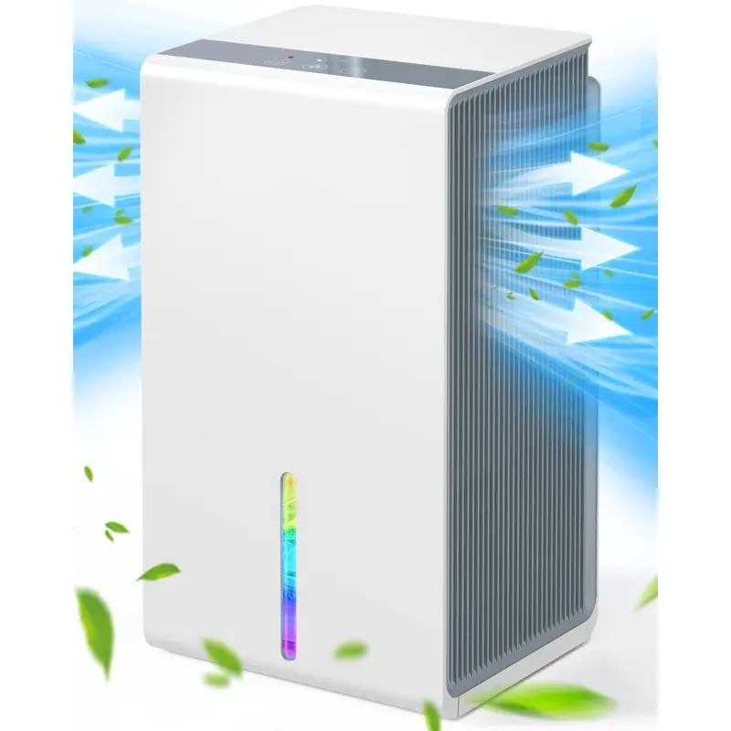2025NEW-Dehumidifiers, Portable Dual-Core Dehumidifier for Home, Bedroom, Bathroom & Wardrobe, Auto Defrost Function, Water Full Protection, Ultra Quiet Small Dehumidifier for Drying Clothes and Damp Spaces 0