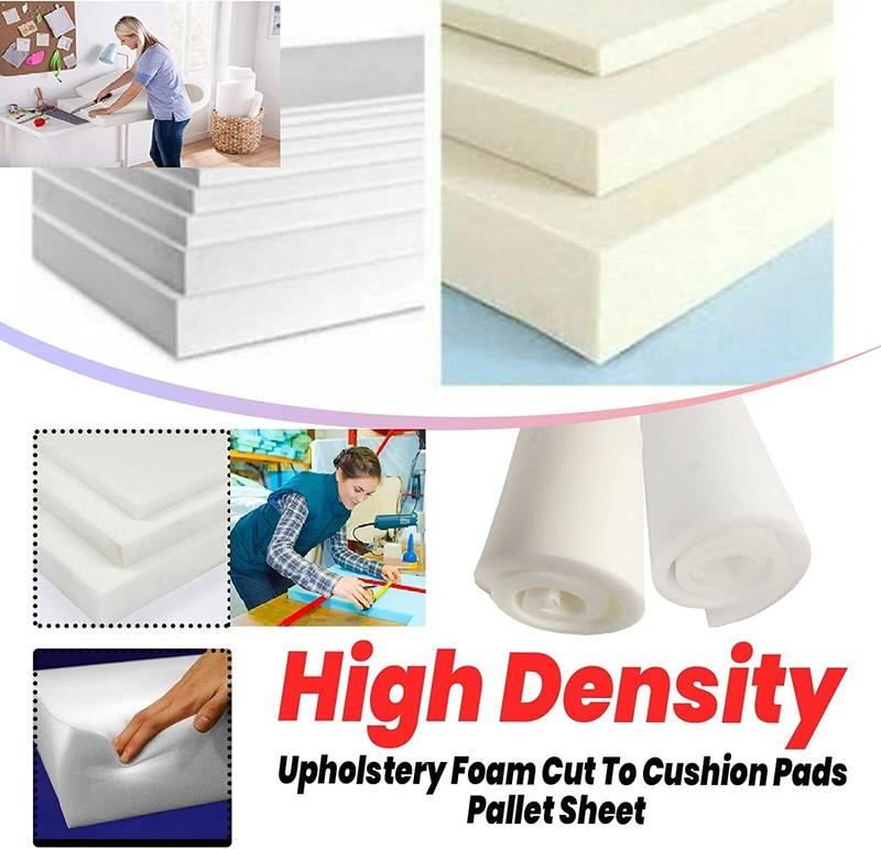 High-Density Upholstery Foam Seat Cushion Replacement - Custom Cut Padding for Sofa, Chair, Bench, Seat - Home Accessories Supplies 5