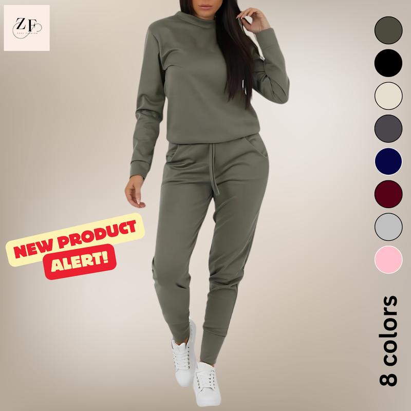 Women's Long Sleeve Loungewear Tracksuit Suit Set for Comfortable Sleep - All-Season Wear - Fashion, Fabric 4