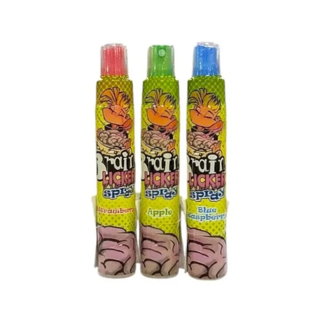 Brain Licker Spray 60ml Surprise Flavour- Spray Candy - Strawberry - Apple - Blue Raspberry