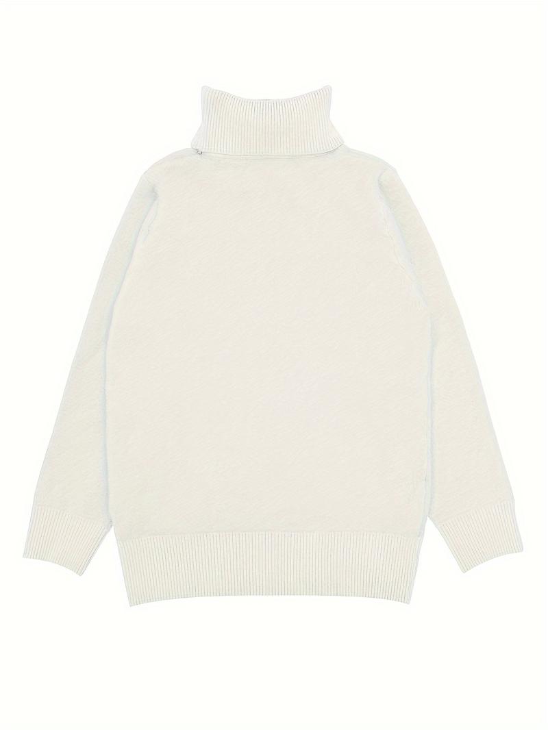 Product Introduction of Women's Thickened Fleece Lined Slim Fit Top, Warm Turtleneck Pullover, Casual Style Long Sleeve Base Layer Top For Winter Knitwear Womenswear Underwear Comfort Lady Knitting 8