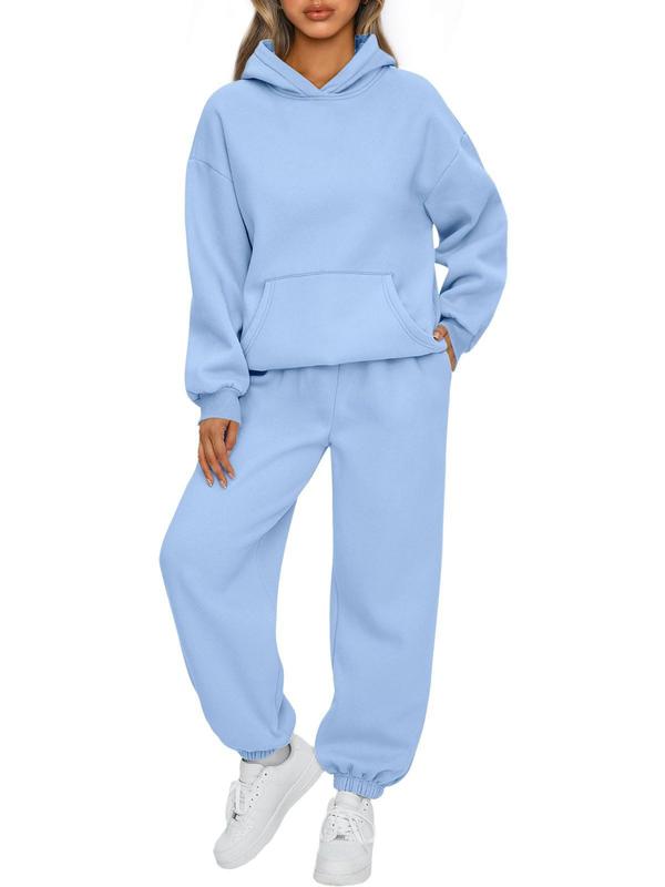 2024New FallWinter Women'S Two-Piece Casual Hoodie Tracksuit Pantsuit Womenswear Check Overalls Underwear 1