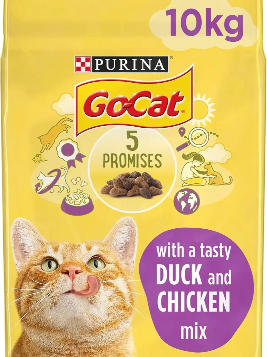 Go-Cat Adult Chicken & Duck Dry Cat Food 10kg (Packaging may vary)