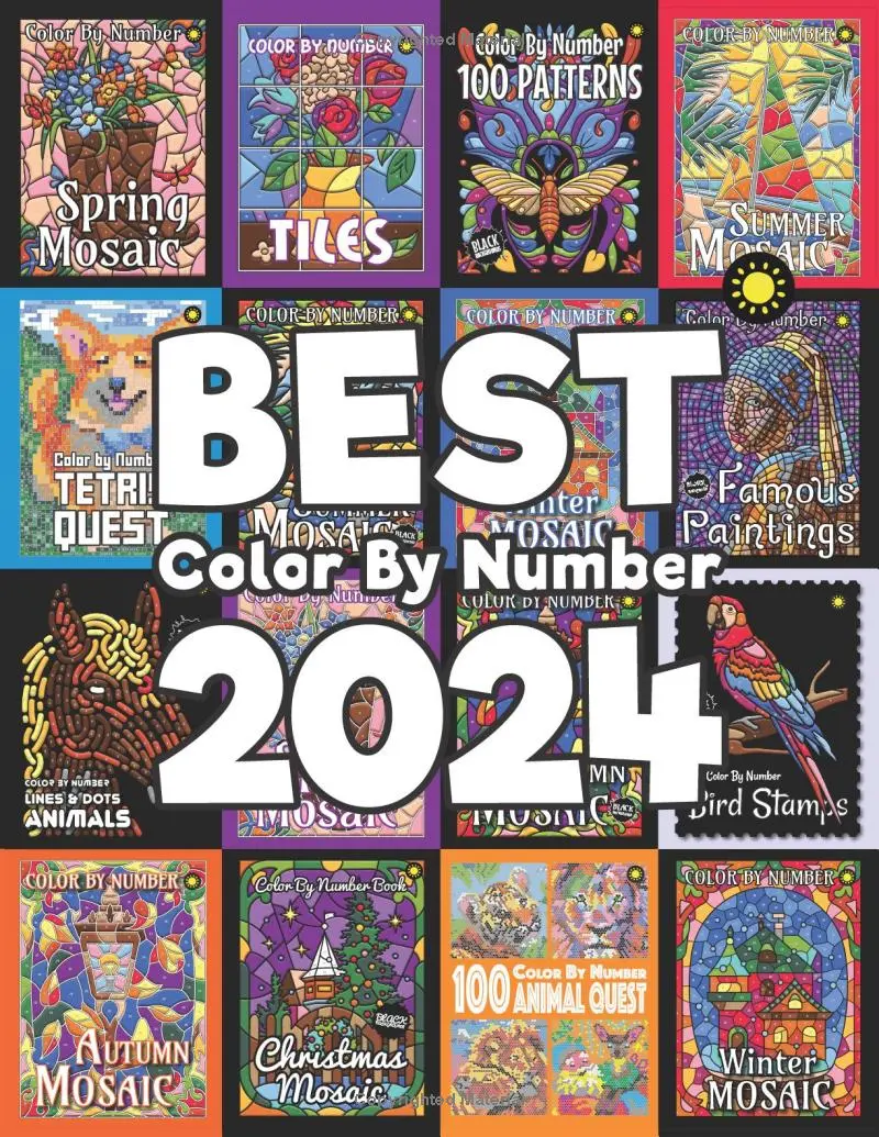 BEST Color By Number 2024: 50 Best Designs from Sunlife Drawing Color By Number Coloring Books in 2024