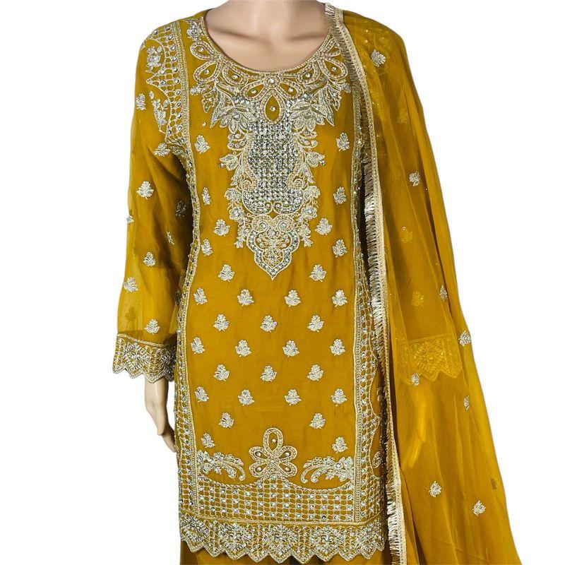 Product Introduction of Mother and Daughter Sharara Outfit for Any Occasions - Perfect for Family Gatherings and Special Occasions Comfort Comfortable Chiffon Fabric Lightweight Breathable 11