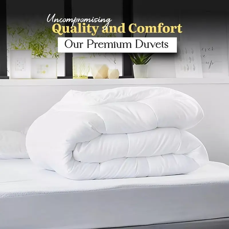 MicroFiber Duvet Quilt 16.5 Tog Extra Deep Hotel Quality - All Sizes, White 1