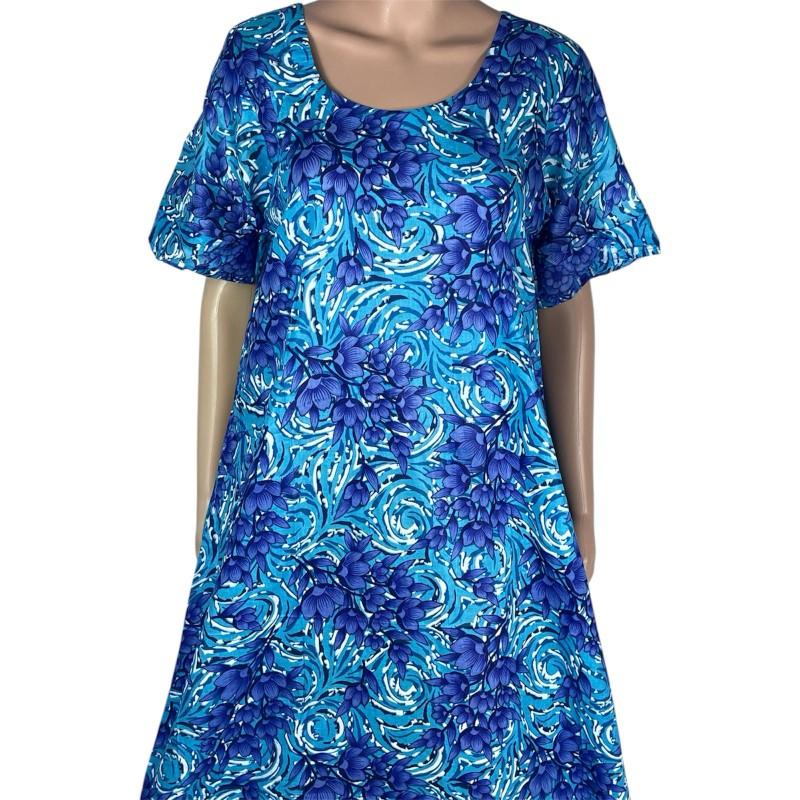 Product Introduction of Cotton Floral Nightwear for Women - Homewear - Womenswear, Printed Cotton Fabric, Nighty. Breathable Comfortable Soft Loungewear Shortsleeve  Style 13