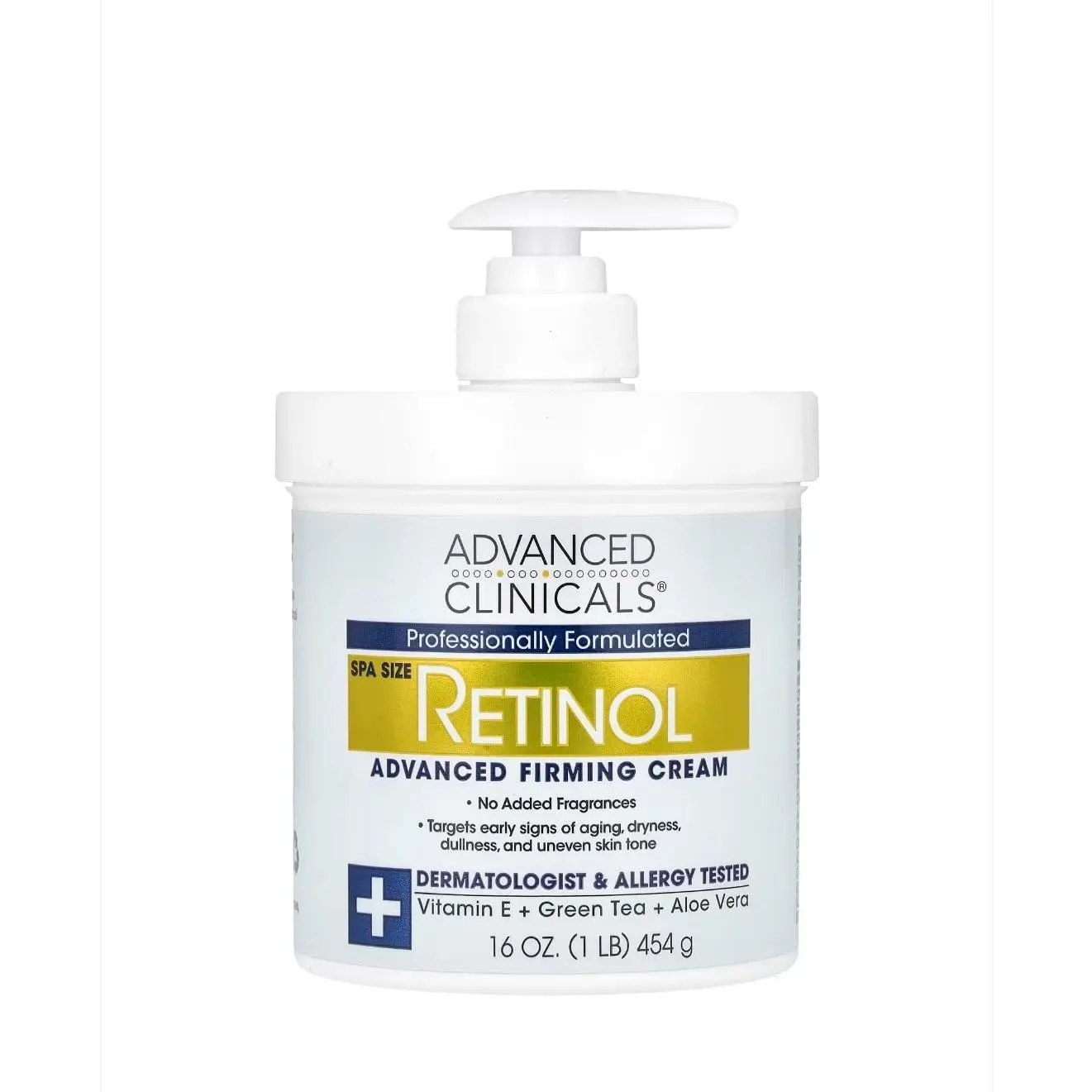 Advanced Clinicals - Retinol, Advanced Firming Cream, Fragrance Free, 16 oz (454 g)