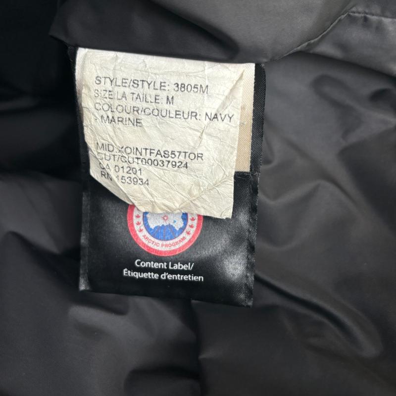 Preowned Canada Goose Men's Carson Down Jacket Charcoal Size M 5