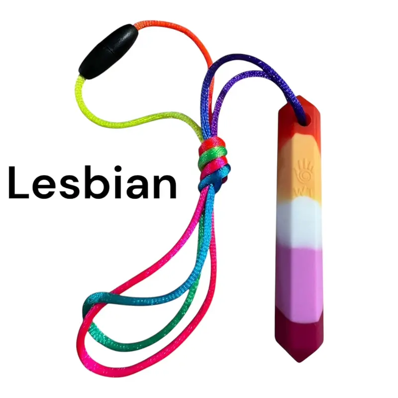 LGBTQ+ Silicone Chew Necklace for Support and Statement Making 4