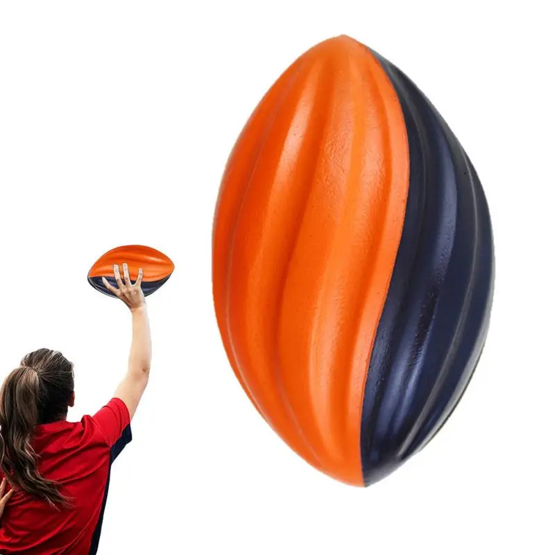 Rugby Ball For Kids Slow Rebound Spiral Rugby Ball For Training 5 Inches Rugby For Indoor & Outdoor Sports Solid Rugby Toys For