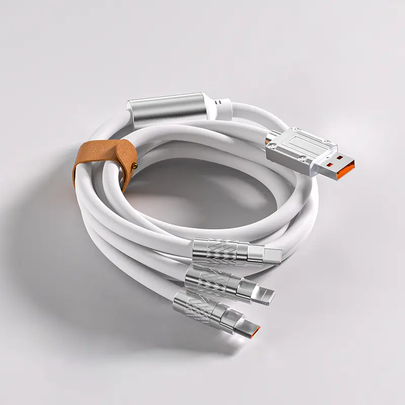 3 in 1 Multi USB Charger Charging Cable Cord For USB-C Micro USB Android IPhone Alloy Connector 5