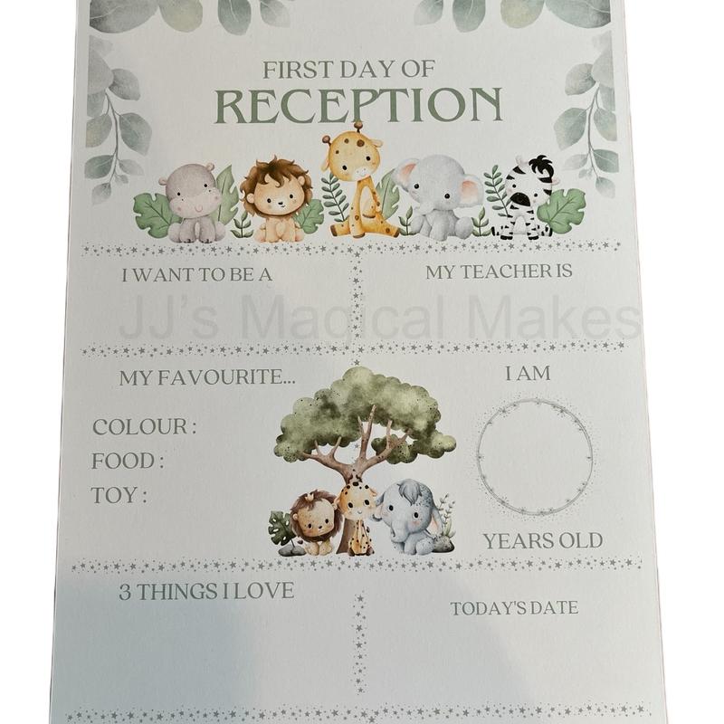 First day of School preschool reception nursery and playgroup memory boards 2