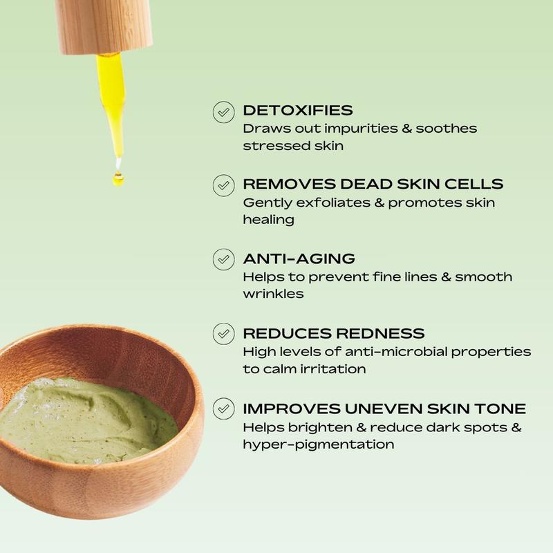 PERL French Green Clay Mask & Calming Mask Oil Set - Deep Cleansing Solution for Smoother Skin Repair 2